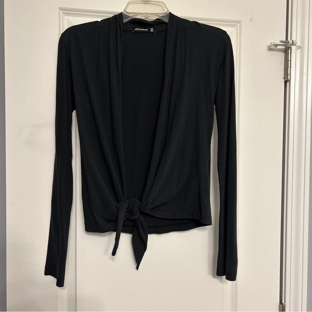 Alternative Apparel Tie-Front black top